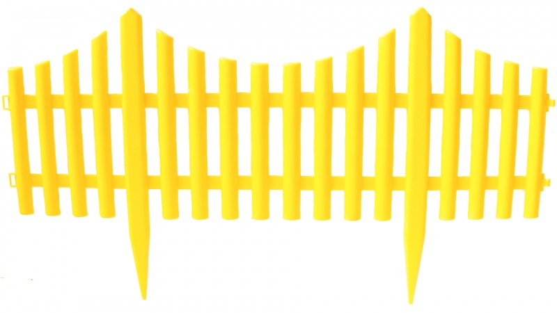 Забор садовый Змейка желтый