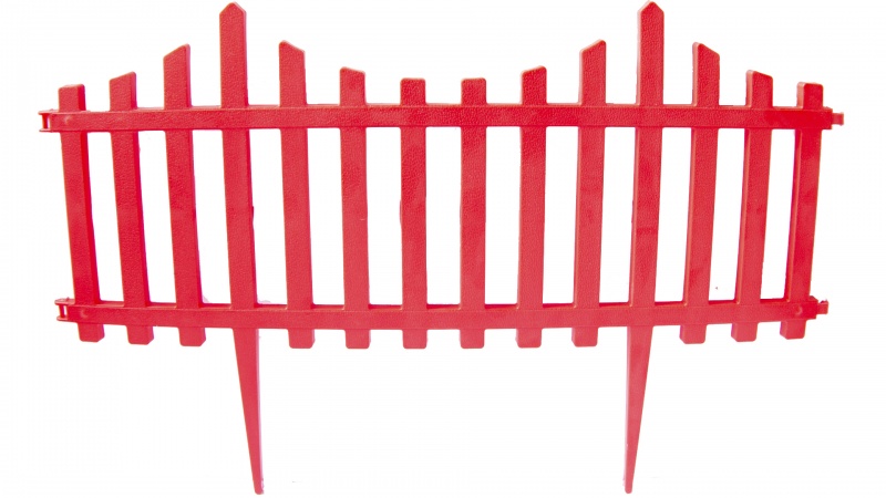 Забор садовый Частокол красный
