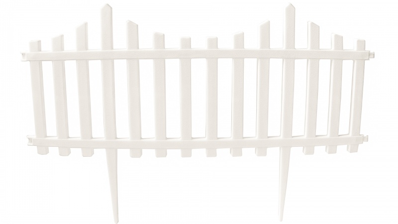 Забор садовый Частокол белый